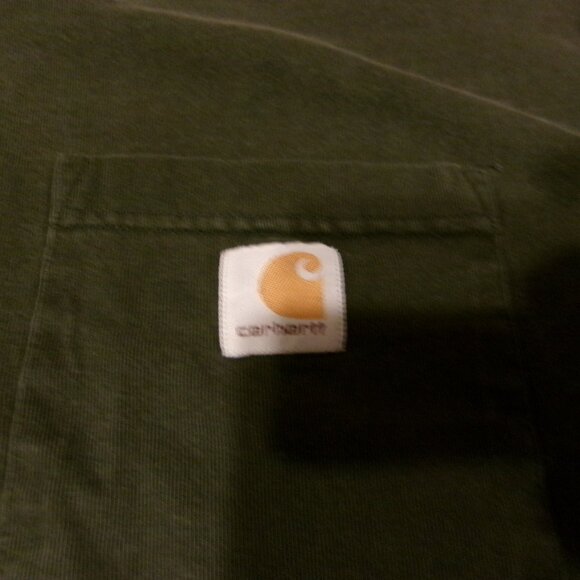 Carhartt K87 Mens XXL Black Pocket Work T-Shirt Original Fit Stained Distressed - Picture 6 of 14